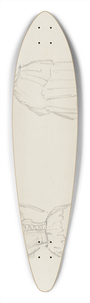 August Lucas - Two washerwomen 39.3 inch art pintail longboard deck