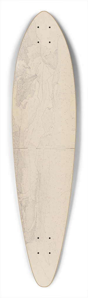 August Lucas - View of Segni 39.3 inch art pintail longboard deck