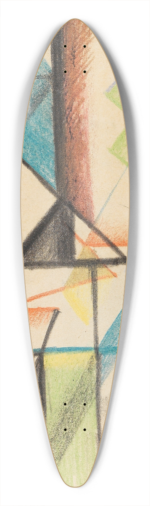 August Macke - Abstrakte Formen V 39.3 inch art pintail longboard deck