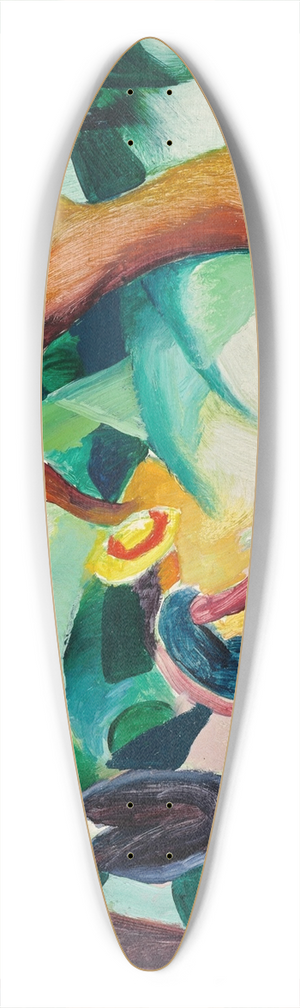 August Macke - Children with a Goat 39.3 inch art pintail longboard deck
