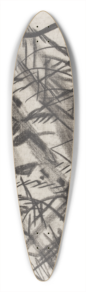 August Macke - Girls on the Railway Crossover in the Evening 39.3 inch art pintail longboard deck
