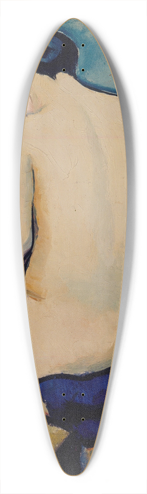 August Macke - Sitting Nude with Pillow 39.3 inch art pintail longboard deck