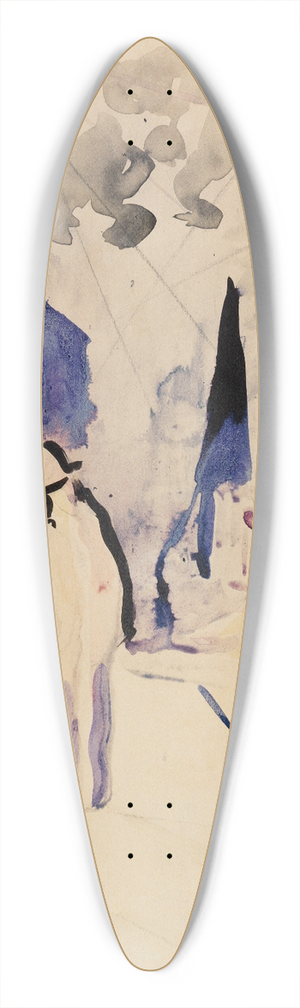 August Macke - Strae am Abend 39.3 inch art pintail longboard deck