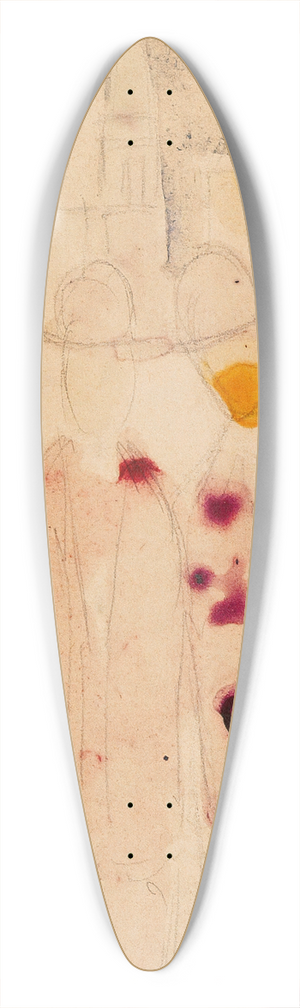August Macke - Strae mit Leuten (klein) 39.3 inch art pintail longboard deck