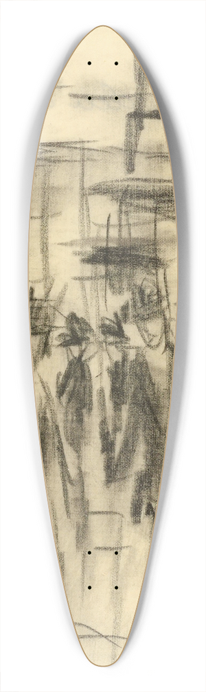August Macke - Straen-Passanten 39.3 inch art pintail longboard deck