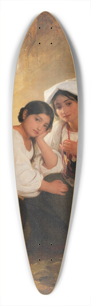 August Riedel - Zwei Mdchen in Albaner Tracht 39.3 inch art pintail longboard deck