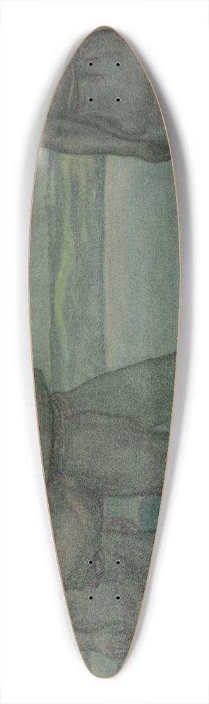 August Roosileht - Kalevipoeg kivi viskamas 39.3 inch art pintail longboard deck