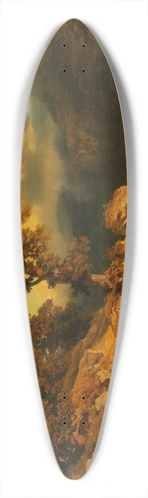 August Schaeffer von Wienwald - Herbstlandschaft 39.3 inch art pintail longboard deck