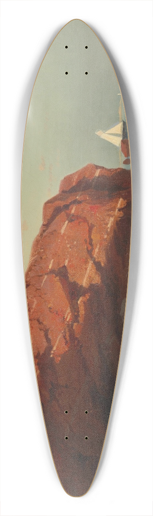 August Schaeffer von Wienwald - Motiv aus Helgoland 39.3 inch art pintail longboard deck