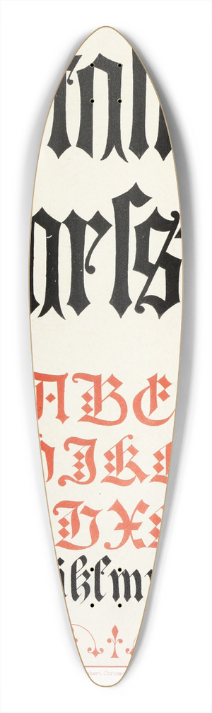 Augustus Pugin - Alphabets 4 39.3 inch art pintail longboard deck