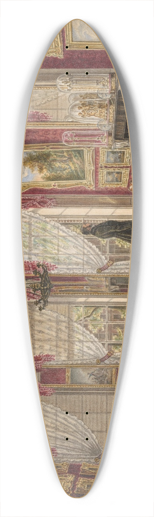 Augustus Wijnantz - 19e eeuws interieur met schilderijen en staande figuur 39.3 inch art pintail longboard deck