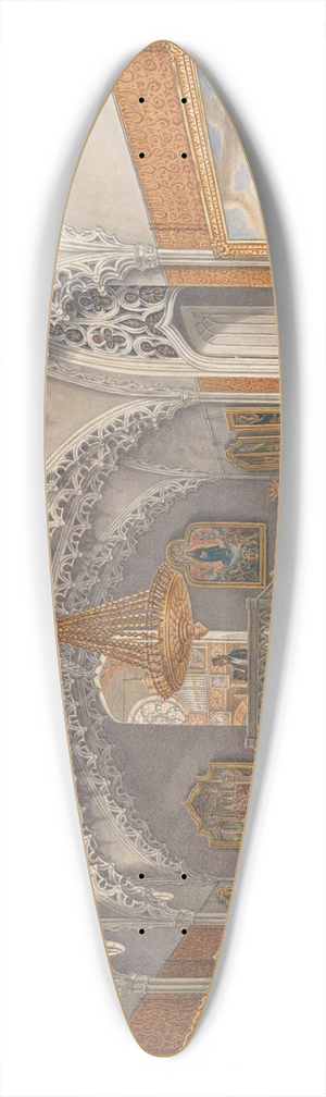 Augustus Wijnantz - Marmeren voorhal bij de Gotische Zaal, paleis Kneuterdijk, Den Haag 39.3 inch art pintail longboard deck Augustus Wijnantz - Marmeren voorhal bij de Gotische Zaal, paleis Kneuterdijk, Den Haag 39.3 inch art pintail longboard deck