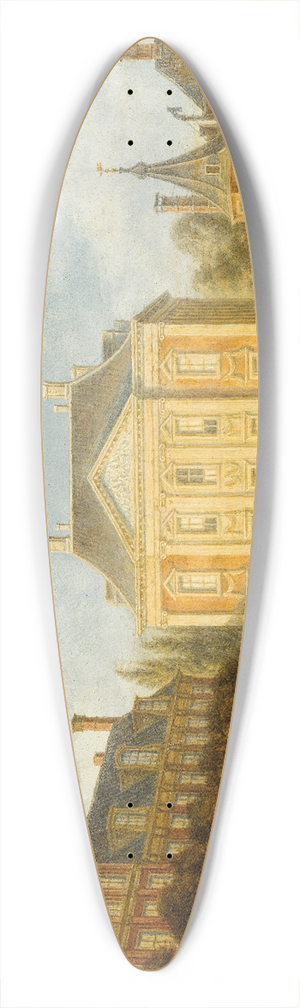 Augustus Wijnantz - View of the Mauritshuis 39.3 inch art pintail longboard deck Augustus Wijnantz - View of the Mauritshuis 39.3 inch art pintail longboard deck