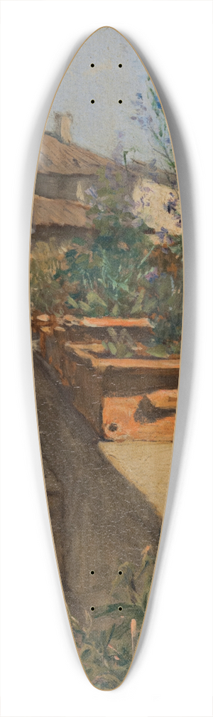 August von Pettenkofen - A Roof Garden 39.3 inch art pintail longboard deck