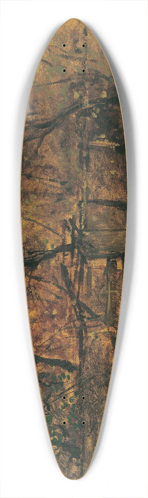 August von Pettenkofen - Der Garten des Malers Franz von Lenbach in Mnchen 39.3 inch art pintail longboard deck