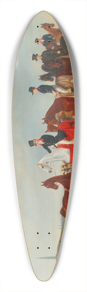 August von Rentzell - Reiterkavalkade mit Hunden 39.3 inch art pintail longboard deck