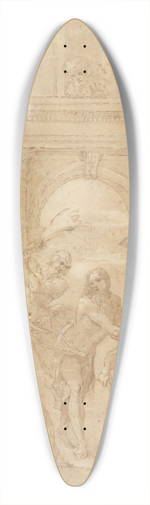 Aureliano Milani - Scourging of Christ 39.3 inch art pintail longboard deck
