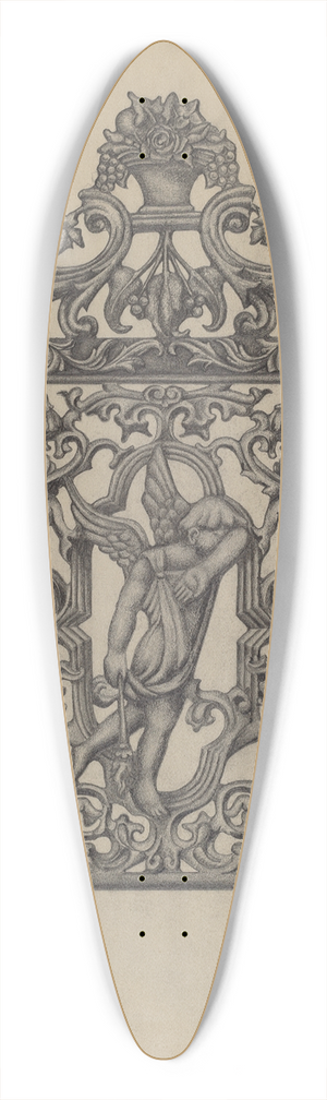 Austin L. Davison - Gate for Cemetary Plot 39.3 inch art pintail longboard deck
