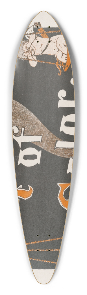 A.W.B. Lincoln - A question of color 39.3 inch art pintail longboard deck