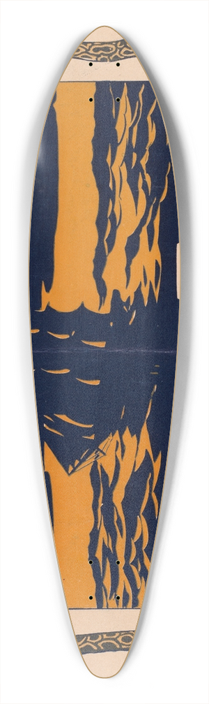 A.W.B. Lincoln - The phantom death. By W. Clark Russell 39.3 inch art pintail longboard deck A.W.B. Lincoln - The phantom death. By W. Clark Russell 39.3 inch art pintail longboard deck