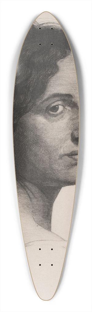 Axel Hou - Kvindehoved. Italienerinde 39.3 inch art pintail longboard deck