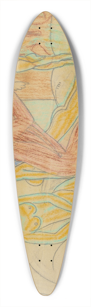Axel Trneman - Brothel Scene 39.3 inch art pintail longboard deck