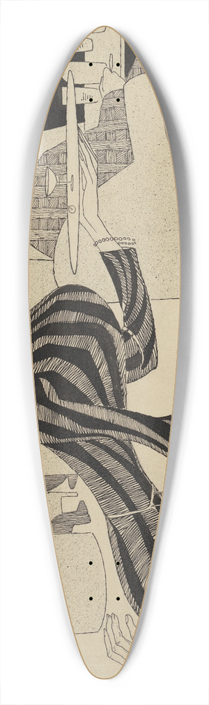 Axel Trneman - Waitress 39.3 inch art pintail longboard deck