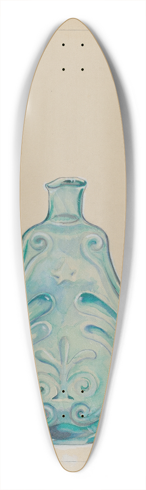 A. Zaidenberg - Glass Bottle 39.3 inch art pintail longboard deck