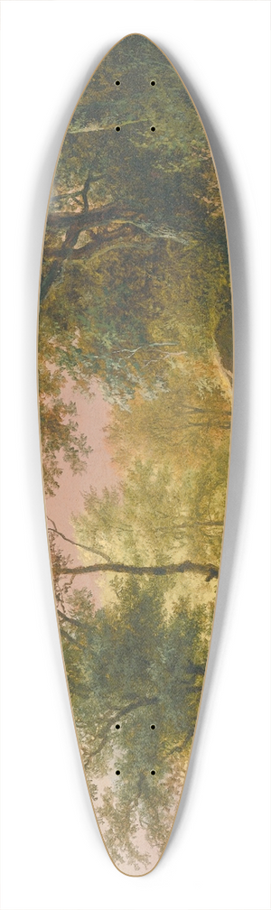 Barend Cornelis Koekkoek - Travellers On A Road 39.3 inch art pintail longboard deck