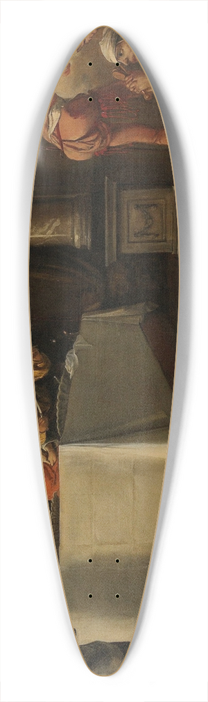 Barent Fabritius - Lazarus and the Rich Man 39.3 inch art pintail longboard deck