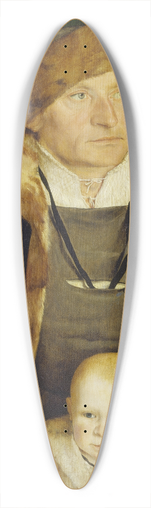 Barthel Beham - Portrait of Hans Urmiller and his Son 39.3 inch art pintail longboard deck