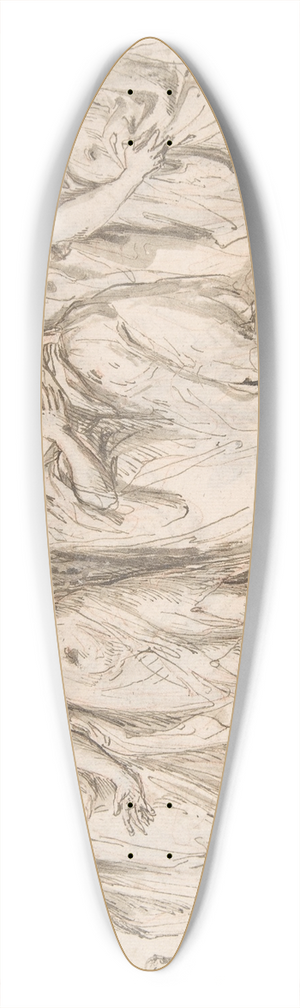 Bartholomaeus Ignaz Weiss - Studies of draped female and male figures 39.3 inch art pintail longboard deck