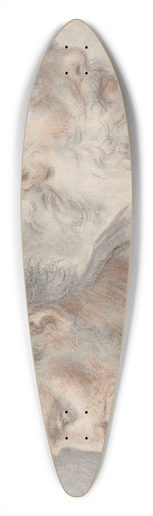 Bartholomaeus Ignaz Weiss - Two Studies of Bearded Men 39.3 inch art pintail longboard deck