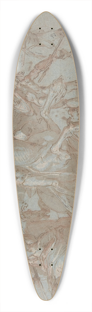 Bartholomaeus Spranger - Classical Battle Scene 39.3 inch art pintail longboard deck