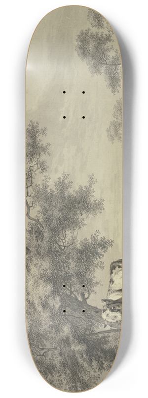 Bernhard Hendrik Thier - Landscape with Tethered Bull 8.25 inch art skate deck