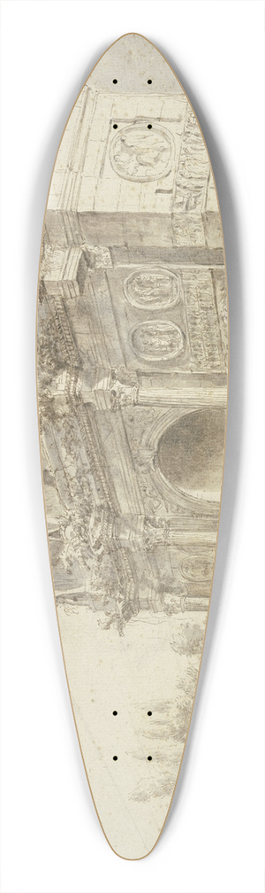 Bartholomeus Breenbergh - Arch of Constantine in Rome 39.3 inch art pintail longboard deck