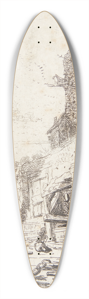Bartholomeus Breenbergh - Forfaldent hus 39.3 inch art pintail longboard deck