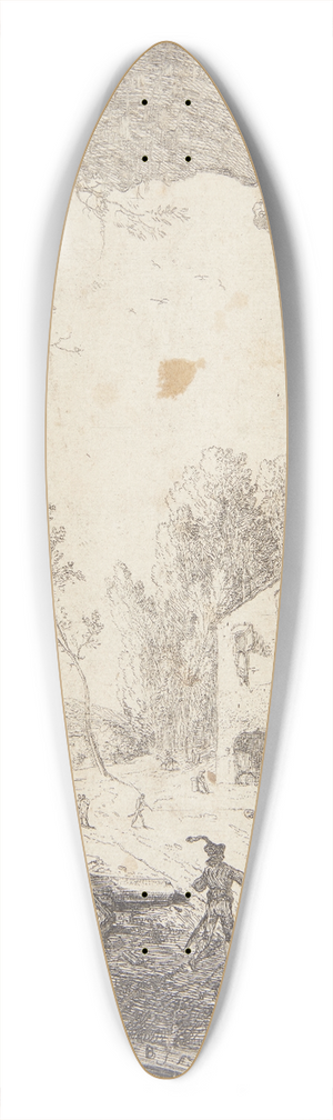 Bartholomeus Breenbergh - Herberg ved Grotta della Ninfa Egeria 39.3 inch art pintail longboard deck