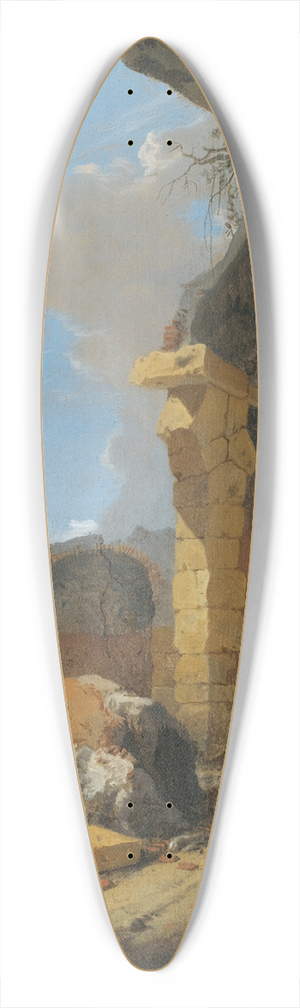 Bartholomeus Breenbergh - Roman Ruins With Turbaned Figures 39.3 inch art pintail longboard deck