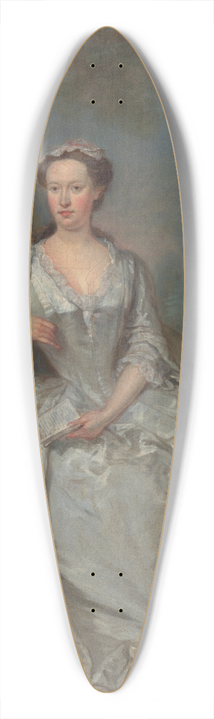 Bartholomew Dandridge - A Lady with a Book 39.3 inch art pintail longboard deck