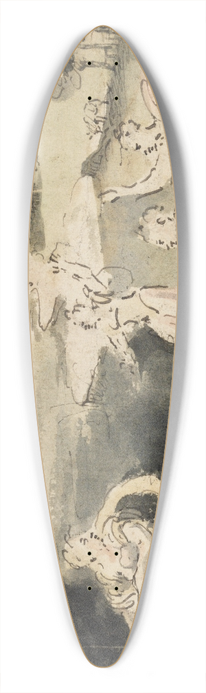 Bartholomus Dietterlin - Raub der Europa 39.3 inch art pintail longboard deck