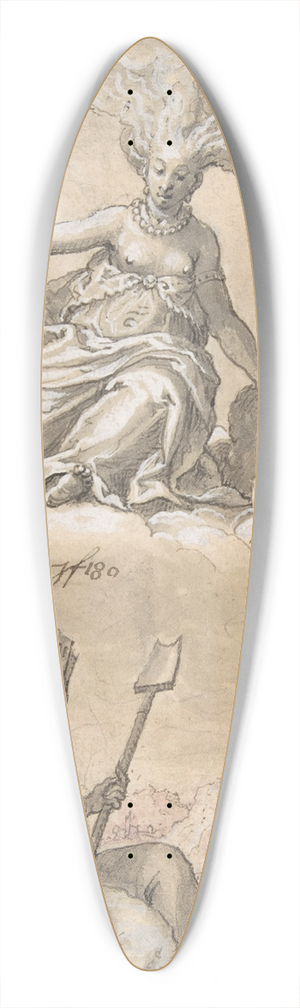 Bartholomus Reiter - Allegory of Air and Earth 39.3 inch art pintail longboard deck