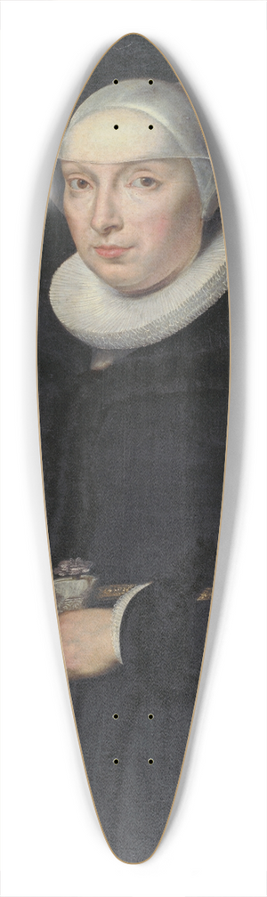 Bartholomus Sarburgh - Portrait of Chrischona Jeckelmann, Wife of Thomas Platter II 39.3 inch art pintail longboard deck
