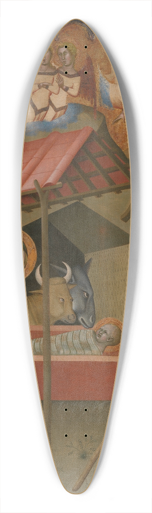 Bartolo di Fredi - The Adoration of the Shepherds 39.3 inch art pintail longboard deck