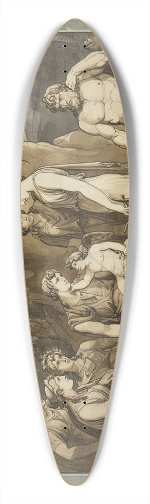 Bartolomeo Pinelli - Calypso Watches Telemachus with Cupid on His Knee, While Mentor Watches in Anger, from The Adventures of Telemachus, Book 7 39.3 inch art pintail longboard deck Bartolomeo Pinelli - Calypso Watches Telemachus with Cupid on His Knee, While Mentor Watches in Anger, from The Adventures of Telemachus, Book 7 39.3 inch art pintail longboard deck