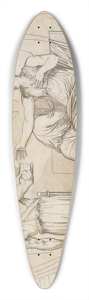 Bartolomeo Pinelli - Death of a Roman Matron 39.3 inch art pintail longboard deck Bartolomeo Pinelli - Death of a Roman Matron 39.3 inch art pintail longboard deck