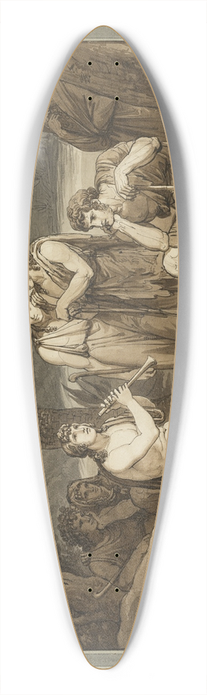 Bartolomeo Pinelli - Telemachus Plays and Sings to the Shepherds in Egypt, from The Adventures of Telemachus, Book 2 39.3 inch art pintail longboard deck Bartolomeo Pinelli - Telemachus Plays and Sings to the Shepherds in Egypt, from The Adventures of Telemachus, Book 2 39.3 inch art pintail longboard deck