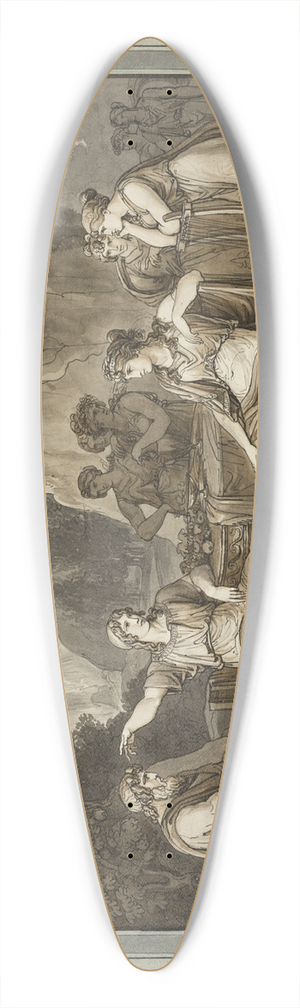 Bartolomeo Pinelli - Telemachus Relates His Adventures to the Goddess Calypso, from The Adventures of Telemachus, Book 1 39.3 inch art pintail longboard deck Bartolomeo Pinelli - Telemachus Relates His Adventures to the Goddess Calypso, from The Adventures of Telemachus, Book 1 39.3 inch art pintail longboard deck