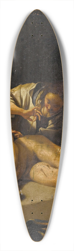 Bartolomeo Schedoni - Saint Irene Tending Saint Sebastian 39.3 inch art pintail longboard deck