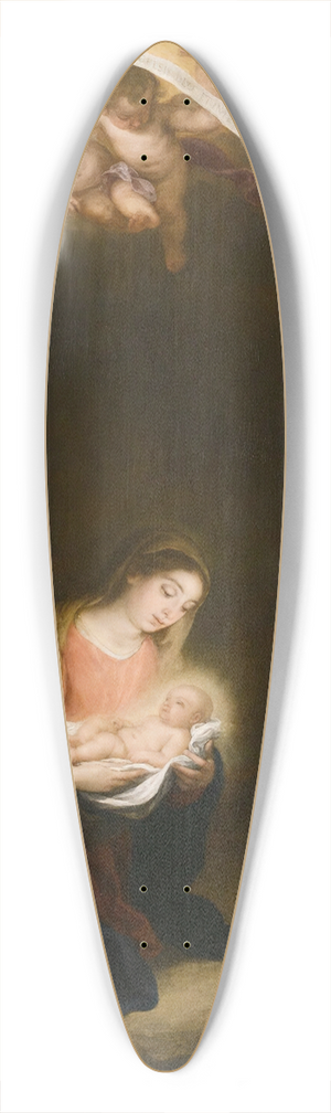 Bartolom Estebn Murillo - A Nocturnal Scene With The Nativity And The Annunciation To The Shepherds Beyond 39.3 inch art pintail longboard deck